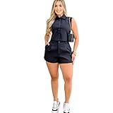 Conjunto Feminino Alfaiataria Short E Cropped Conjunto Feminino Social Conjuntos De Alfaiataria M E G, Escolha Sua Cor E Tamanho
