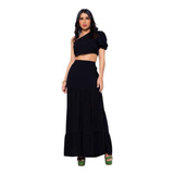 Conjunto Feminino Blusa Cropped