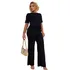 Conjunto Feminino Blusa E Calça Pantalona Chique Verão