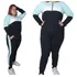 Conjunto Feminino Blusa Jaqueta Agasalho Crepe Tam Plus Size