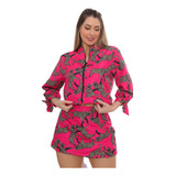 Conjunto Feminino Bomber Shorts