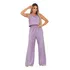 Conjunto Feminino Calça Larga Blusa Regata Oferta Brilhante