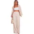 Conjunto Feminino Calça Pantalona E Blazer Social Terninho
