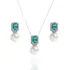 Conjunto Feminino Colar E Brinco De Perola Folheado A Ouro
