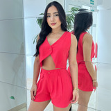 Conjunto Feminino Colete Casual