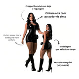 Conjunto Feminino Cropped Corselet
