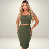Conjunto Feminino Cropped E