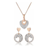 Conjunto Feminino Heart Banhado