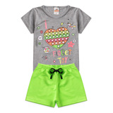 Conjunto Feminino Infantil Com Silk Pop It Tam 1 Ao 14 Anos
