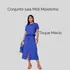 Conjunto Feminino Moletinho Saia Midi E Blusa Moda Comfort