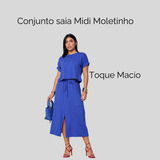 Conjunto Feminino Moletinho Saia