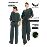 Conjunto Feminino Pantalona Blusa