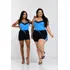 Conjunto Feminino Plus Size Blusinha Regata Shorts G3 G2 G1