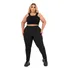 Conjunto Feminino Plus Size Top E Calça Leg Academia Fit