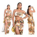 Conjunto Feminino Saia Fenda