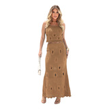 Conjunto Feminino Saia Longa