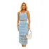 Conjunto Feminino Saia Midi E Blusa Cropped Tricot Elegante