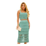 Conjunto Feminino Saia Midi