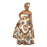 Conjunto Floral Marrom