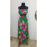 Conjunto Floral Saia Longa