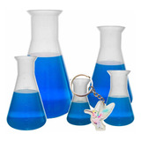 Conjunto Frascos Erlenmeyer Plástico 50 100 250 500 E 1000ml