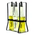 Conjunto Galheteiro De Vidro 370ml Porta Azeite C  Suporte