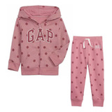Conjunto Gap Rosa Bolinhas Moletom
