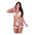 Conjunto Gladiadora Lingerie De Renda Completo Sexy Luxo