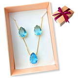 Conjunto Gota Colar Brinco