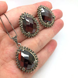 Conjunto Gota Trabalhado Prata