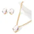 Conjunto Gota Zircônia Banhado A Ouro Entrega 24h