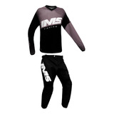 Conjunto Ims Mx Calça E Camisa Preto Branco Motocross Trilha