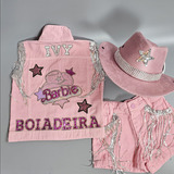 Conjunto Infantil Barbie Boiadeira