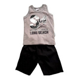 Conjunto Infantil Bermuda Regata