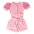 Conjunto Infantil Blogueirinha Meninas Manga Princesa Moda