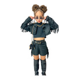 Conjunto Infantil Boiadeira Country