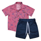 Conjunto Infantil Camisa Estampada