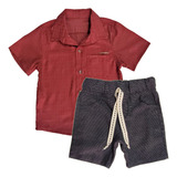 Conjunto Infantil Camisa Estampada