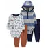 Conjunto Infantil Carter's 4 Peças Manga Longa Carros