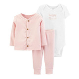 Conjunto Infantil Carter's Happy Feminino-3 Peças-12m