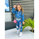 Conjunto Infantil Casaco Jeans