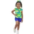 Conjunto Infantil Copa Verde Amarelo 3d Brasil Short E Bata