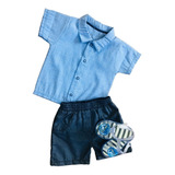 Conjunto Infantil Criança Bebê Camisa Polo Verão Moda Look