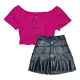 Conjunto Infantil Cropped Ciganinha