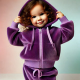 Conjunto Infantil De Plush Inverno 2025 Menina 1 A 3 Anos