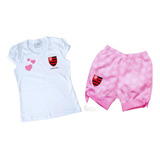 Conjunto Infantil Flamengo Rosa