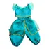 Conjunto Infantil Jasmine Menina Cosplay Fantasia Luxo Verde