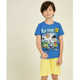 Conjunto Infantil Jovens Titãs Warner Bros Tam 4 A 10