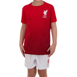 Conjunto Infantil Juvenil Liverpool Shorts E Camisa