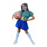 Conjunto Infantil Menina Do Brasil Onça Copa Do Mundo Tam 4